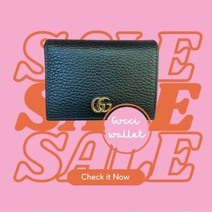 Gucci leather card case wallet